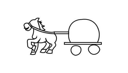 古代马车最简单的画法图片