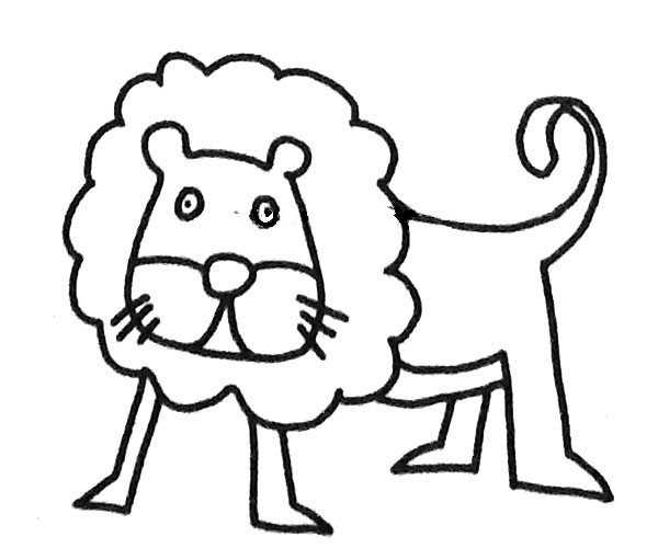 马戏团简笔画狮子图片