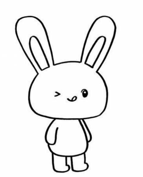 小兔子卡通画法图片