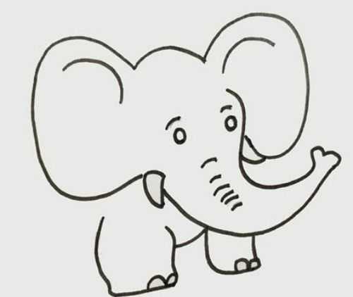 大象怎么画尾巴图片