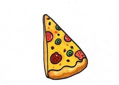 美味披萨简笔画图片