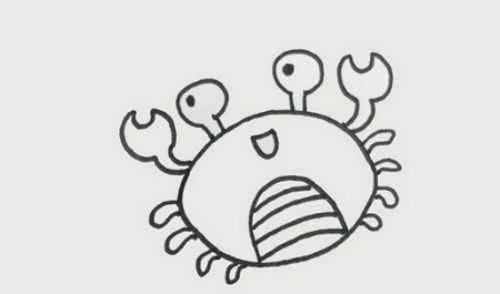 巨蟹座简笔画可爱图片