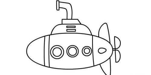 潜水艇简笔画儿童画步骤图解 海底两万里潜水艇简笔画怎么画