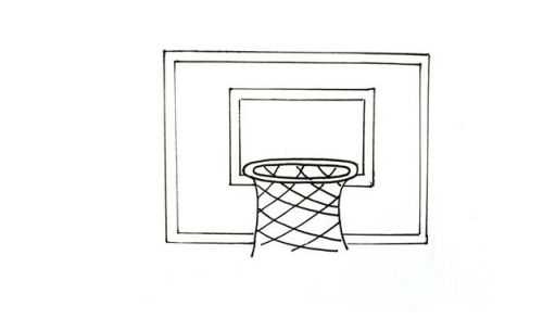 篮球网怎么画简笔画图片